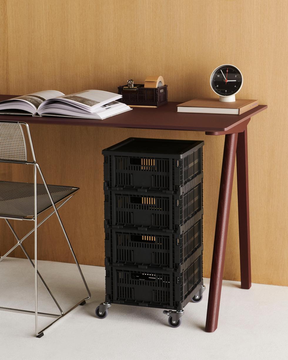 Colour Crate Plastic låg - Charcoal